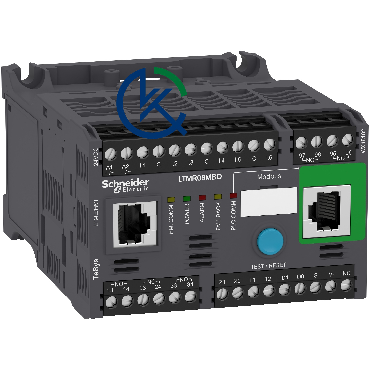 نمای کنترلر موتور 0.4 تا 8 امپر اشنایدر الکتریک LTMR08MBD