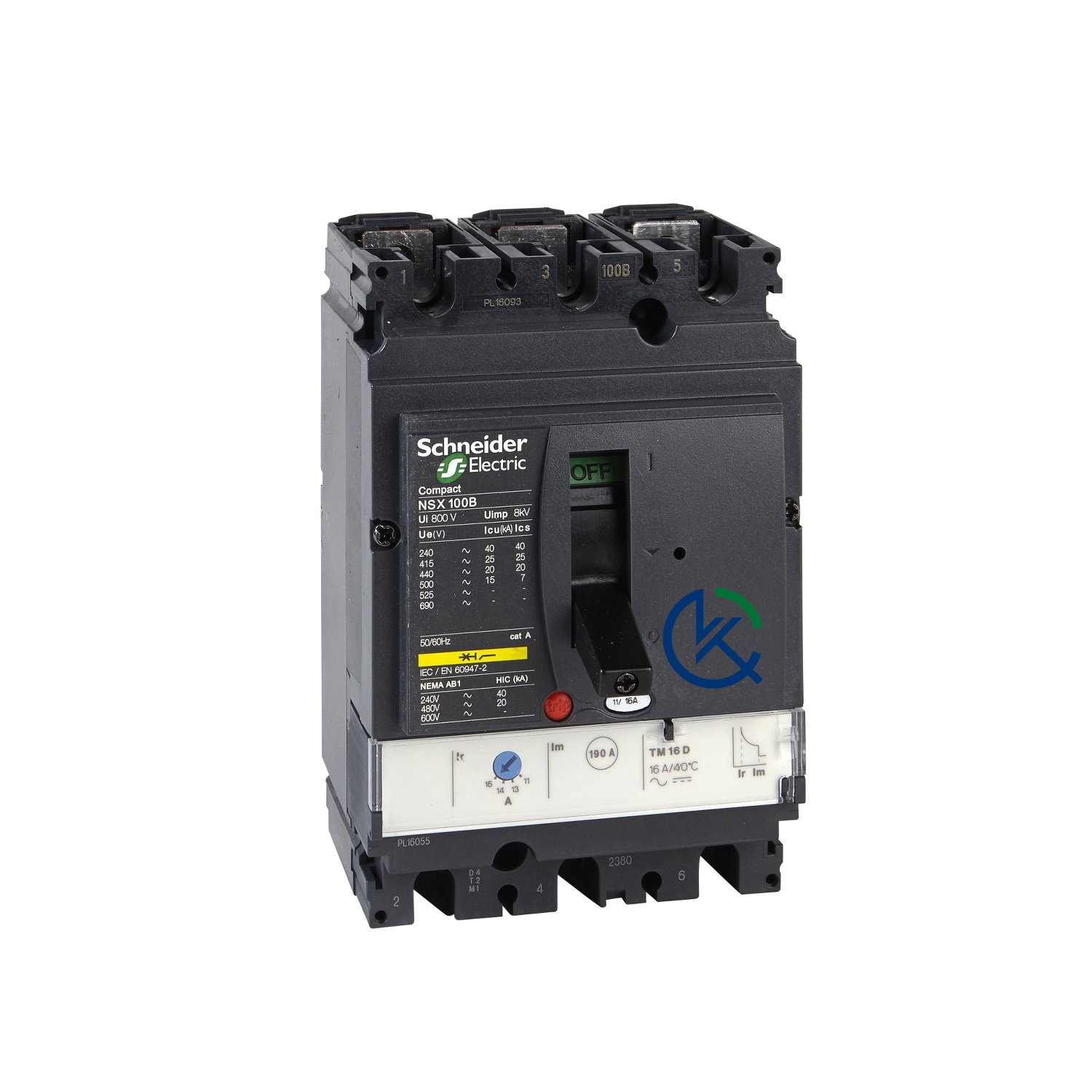 کلید اتوماتیک سه پل 50 آمپر اشنایدر الکتریک مدل LV429843